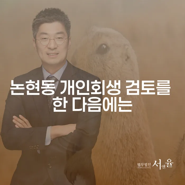 논현동 개인회생 검토를 한 다음에는