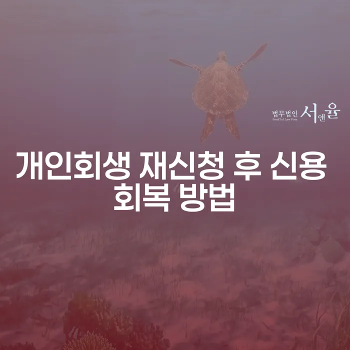 개인회생 재신청 후 신용 회복 방법은 무엇일까요?