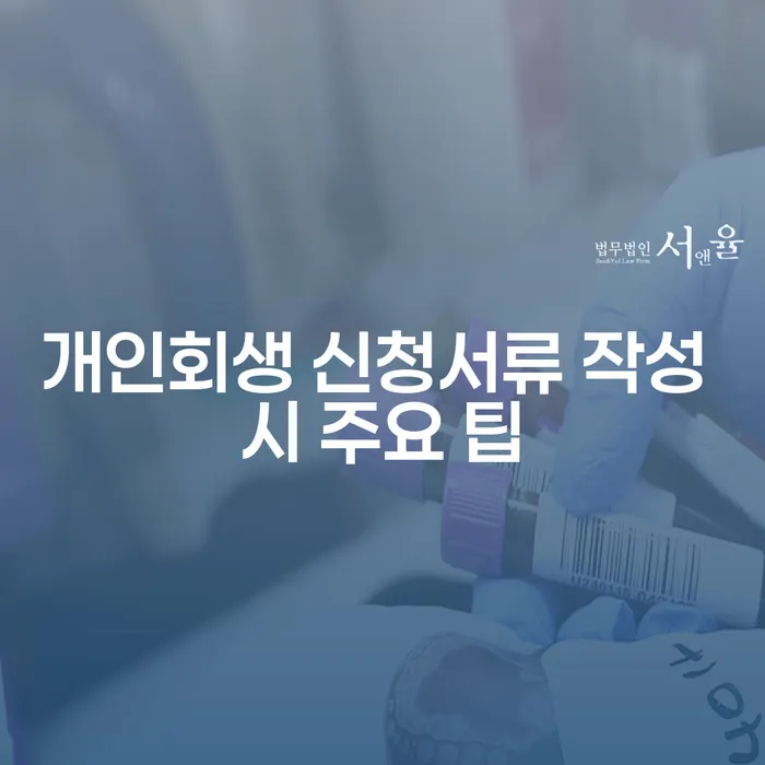 개인회생 신청서류 작성 시 주요 팁: 어떻게 준비해야 할까요?